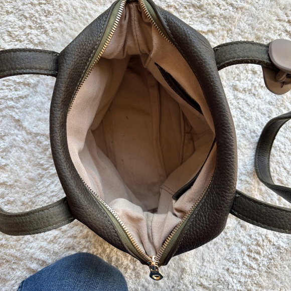 Parker Clay Rahel Leather Handbag Olive Milled | SOLD OUT ONLINE - Picture 7 of 7
